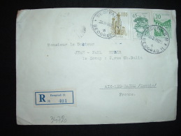 LR POUR LA FRANCE TP 100 + 65 + 20 OBL.24 III 66 BEOGRAD 11 - Cartas & Documentos