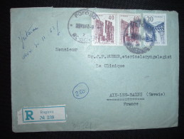 LR POUR LA FRANCE TP 40 X2 + TP 20 OBL.25 XII 63 ROGOVO - Lettres & Documents