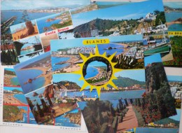 LOT 9X CP Costa  BRAVA BLANES VOYAGE VOIR TIMBRES - Collections & Lots