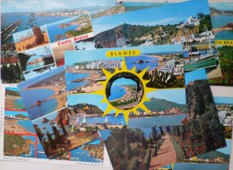 LOT 9X CP Costa  BRAVA BLANES VOYAGE VOIR TIMBRES - Collezioni E Lotti