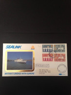 SEALINK PAQUEBOT BOULOGNE S/MER POSTED AT SEA M.V. HORSA 15.5.84 ANGLETERRE ROYAUME-UNI  TIRAGE LIMITE - Covers & Documents