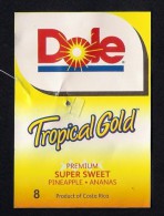 # PINEAPPLE DOLE TROPICAL GOLD 8 No-lot Fruit Tag Balise Etiqueta Anhanger Ananas Pina Costa Rica - Fruits Et Légumes