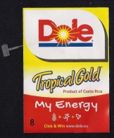 # PINEAPPLE DOLE TROPICAL GOLD MY ENERGY Size 8 Fruit Tag Balise Etiqueta Anhanger Ananas Pina Costa Rica - Frutas Y Legumbres