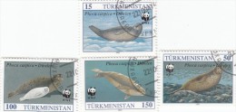 Turkmenistan - 4 Val. Used - Baleines