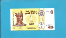 MOLDOVA - 1 LEU - 1994 - Pick 8 - UNC. - Serie A.0011 - Republica - Moldavie