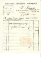 Facture PALUMBO Plomberie Fumisterie Rue Des Bons Enfants à MARSEILLE - 1900 – 1949