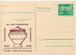 Germany (DDR)  1980  (*) Mi.PP16  "75 Jahre Museum Perleberg"  See Scans - Privé Postkaarten - Ongebruikt