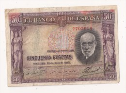 Type SANTIAGO RAMON 50 PESETAS 1935 - 50 Peseten