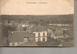 Cpa 19 Gare D´ Eygurande Merlines - Vue Générale Hotel De Ville Circulée Cachet - Eygurande