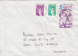23771- SPORTS, CYCLING, SKI, ATHLETICS, SABINE, STAMPS ON COVER, 1978, FRANCE - Lettres & Documents