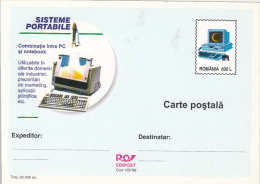 23894- COMPUTERS, POSTCARD STATIONERY, 1999, ROMANIA - Informatique