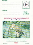 23921- BIRDS, PURPLE HERON, POSTCARD STATIONERY, 2000, ROMANIA - Pelícanos