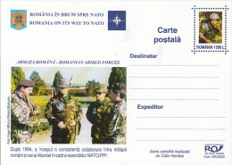 23977- ROMANIAN ARMY IN NATO, PEACE CORPS, POSTCARD STATIONERY, 2002, ROMANIA - NATO