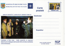 23978- ROMANIAN ARMY IN NATO, PEACE CORPS, POSTCARD STATIONERY, 2002, ROMANIA - NATO