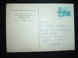 CARTE POUR LA FRANCE TP BUS CAR 2 F OBL. + DATE 1969 + JOSEPH L. PESTESSY - Cartas & Documentos