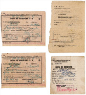 Romania, 1958, Romanian Railways CFR - Lot Of 4 Transport Orders & Delegations - Andere & Zonder Classificatie