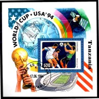 TANZANIE  BF 250 A  Oblitere  Cup  1994  Football  Fussball Soccer Satellite Stade Ballon Coupe - 1994 – USA