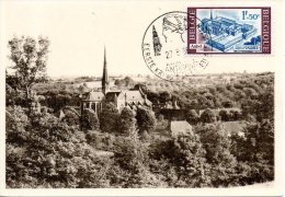 BELGIQUE. N°1386 De 1966 Sur Carte Maximum. Abbaye Du Val Dieu. - Abbayes & Monastères