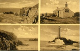 CORNWALL - LAND'S END - 4 VIEWS - EARLY CACHET  Co611 - Land's End