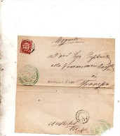 1875 LETTERA CON ANNULLO SPILIMBERGO PORDENONE - Fiscale Zegels