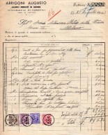 RARA FATTURA-OSPITALETTO DI CORMANO-MILANO-ARRGONI AGUSTO-FABBROFERRAIO31-12-1943 - Fiscales