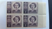 Australia 1948 King George VI  SG 222b 1d Princess Coil Block 4 MNH -mint Hinged - Ongebruikt