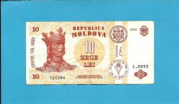 MOLDOVA - 10 LEI - 2006 - Pick 10 - Serie C.0093 - Republica - Moldavië