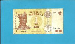 MOLDOVA - 1 LEU - 2006 - Pick 8 - Serie A.0106 - Republica - Moldawien (Moldau)