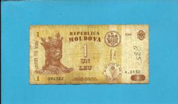 MOLDOVA - 1 LEU - 2005 - Pick 8 - Serie A.0130 - Republica - Moldavia