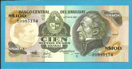 URUGUAY - 100 Nuevos Pesos - ND 1987 - Pick 62A - UNC. -  Serie G - J. G. ARTIGAS - 2 Scans - Uruguay