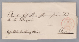 Heimat AG MURY 1834-05-02 Rot Vorphila Brief Nach Aarau - ...-1845 Prefilatelia