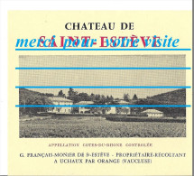 étiquette De Bouteille De Vin Chateau De SAINT ST ESTEVE G FRANCAIS MONIER  à UCHAUX Par ORANGE 84/ Photo - Côtes Du Rhône
