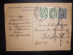 Pologne Carte De Nikiszowiec 1931 Pour Erfurt (un Plis ) - Briefe U. Dokumente