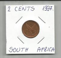 D9 South Africa 2 Cents 1997. - Afrique Du Sud