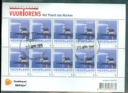 NEDERLAND *  VUURTORENS * HET PAARD VAN MARKEN * LIGHTHOUSE * LEUCHTURM * BLOK * BLOC * BLOCK * NETHERLANDS * GEBRUIKT - Used Stamps