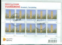 NEDERLAND *  VUURTORENS * BRANDARIS TERSCHELLING * LIGHTHOUSE * LEUCHTURM * BLOK * BLOC * BLOCK * NETHERLANDS * GEBRUIKT - Oblitérés