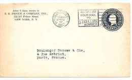 LETTRE ENTIER POSTAL ...1927..   ADRESS YOUR MAIL TO STREET AND NUMBER ...TBE..FRANCE... - 1921-40