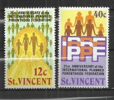 ST. VINCENT 1974 - INTERNATIONAL PLANNED PARENTHOOD FEDERATION ANNIVERSARY - CPL. SET - MNH MINT NEUF NUEVO - St.Vincent (...-1979)