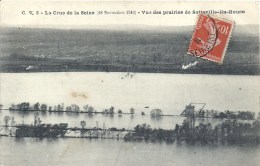 HAUTE NORMANDIE - 76 - SEINE MARITIME -SOTTEVILLE LES ROUEN - Crue De La Seine - Vue Des Prairies - Sotteville Les Rouen