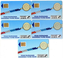 TELECARTES CORDONS Bleus   (lot De 5)  LOT 1 - Cordons'