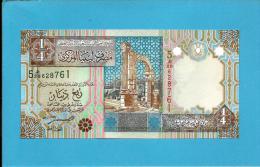 LIBYA - 1/4 Dinar - ( 2002 ) - P 62 -  UNC. - Sign. 4 - Series 5 -  See 2 Scans - Libië