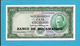 MOZAMBIQUE - 100 ESCUDOS - ND (1976 - Old Date 27.03.1961 ) - UNC - P 117 - AIRES DE ORNELAS - PORTUGAL - Mozambique