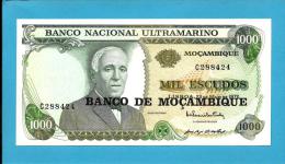MOZAMBIQUE - 1000 ESCUDOS - ND ( 1976 Old Date 23.05.1972 ) - P 119 - UNC. - GAGO COUTINHO - VERSO( SACADURA CABRAL ) - Moçambique