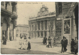 Riproduzione Di Antica Cartolina Da Collezione Privata - Torino - Piazza Castello - Places