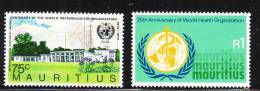 Mauritius 1973 WHO & Int'l Meteorological Cooperation MNH - OMS