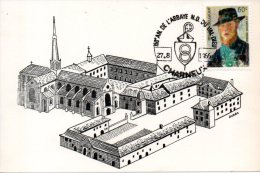 BELGIQUE. Carte Commémorative De 1966. Abbaye Notre-Dame Du Val-Dieu. - Abadías Y Monasterios