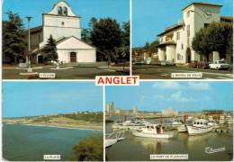 Anglet L'église L'hôtel De Ville La Plage Le Port De Plaisance - Anglet