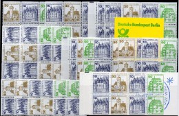 überkomplett Zusammendrucke Burgen 1980 Berlin 16ZD,Blocks,HBl.19+MH 11 ** 73€ Booklet Se-tenant,sheet,carnet Bf Germany - Other & Unclassified
