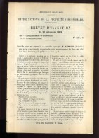 - CHEMINS DE FER . WAGON A MARCHANDISES . BREVET D´INVENTION DE 1902 . - Ferrocarril