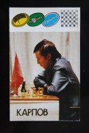 Old USSR Calendar  - 1990 - Anatoliy Karpov - Chess - Échecs - Schach